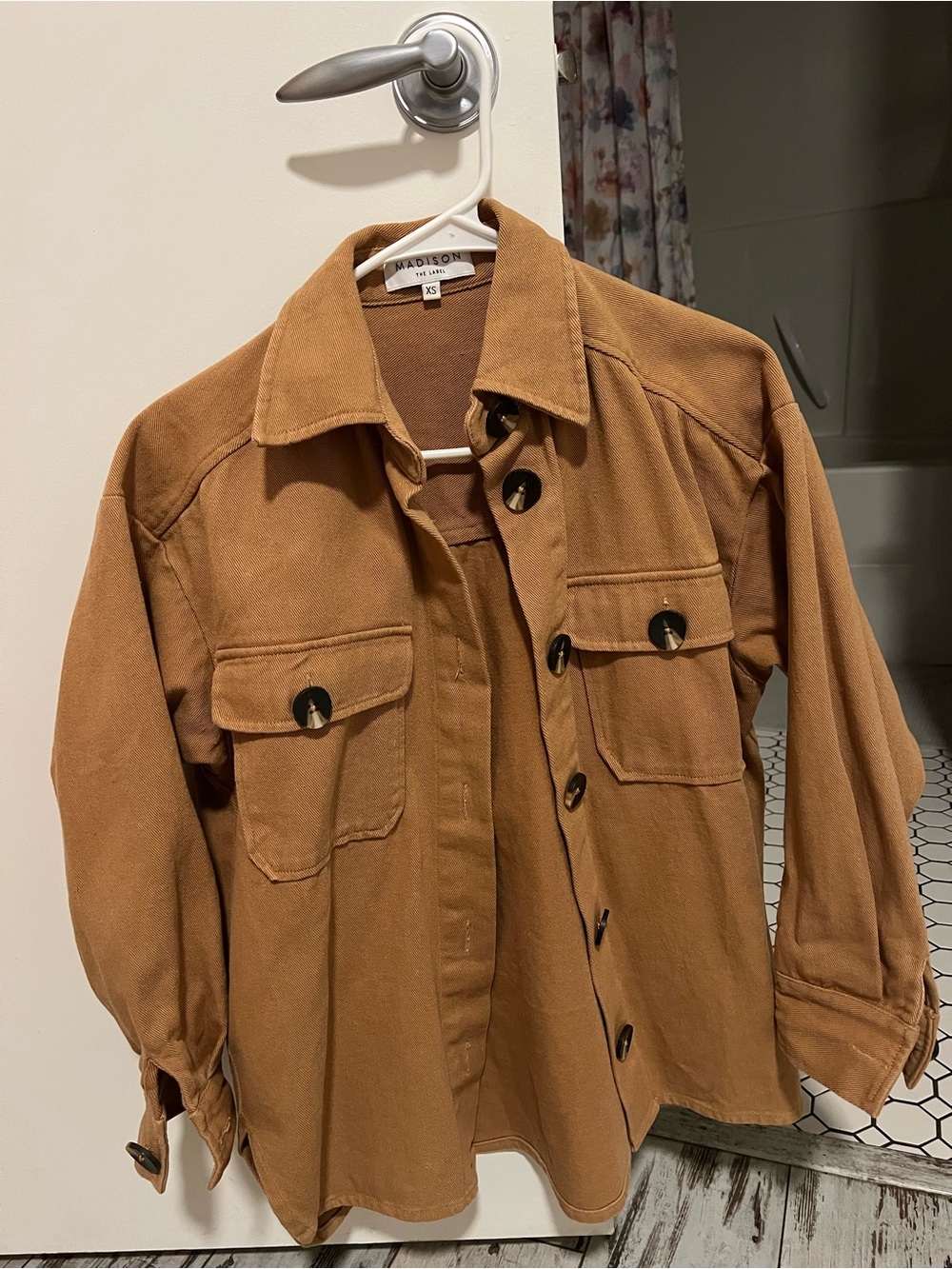 Brown Button-up Shacket XS